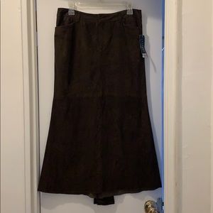 Vintage Ralph Lauren suede skirt